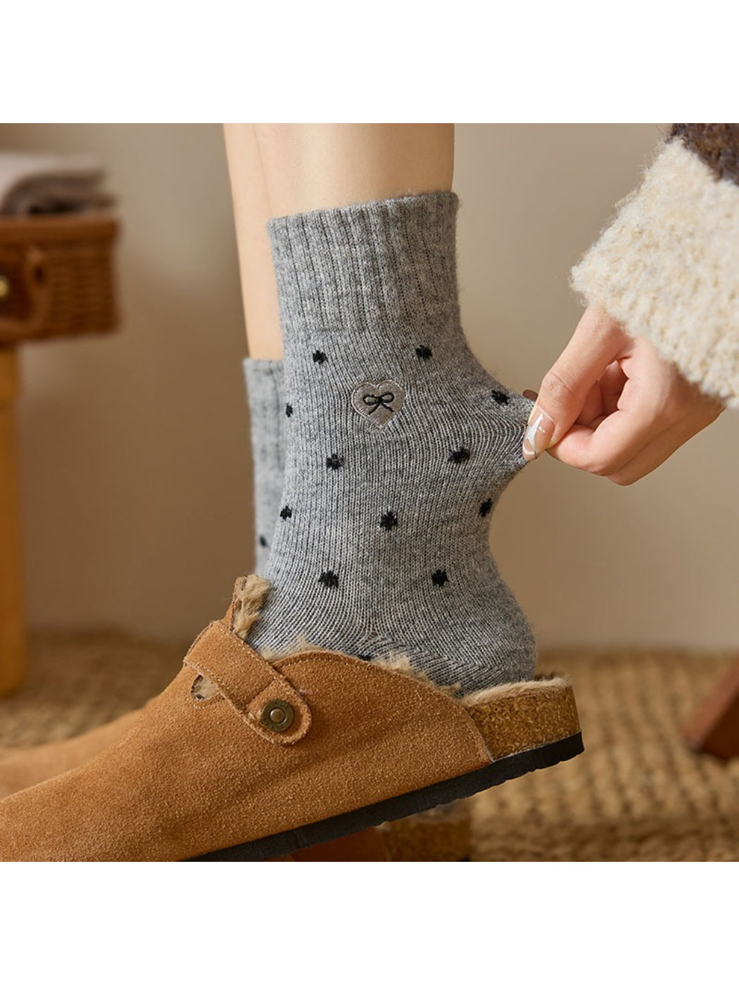 Rufia - Polka Dot Bow Crew Socks product image 3