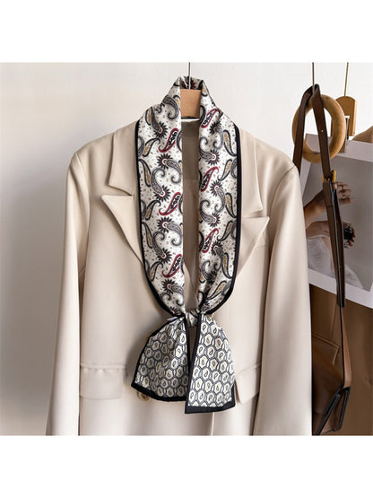 Scarvii - Paisley Border Skinny Scarf