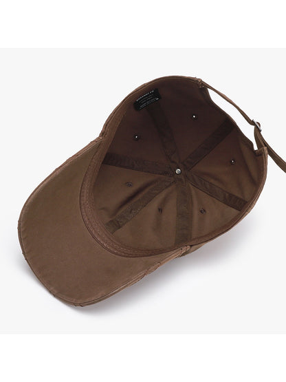 Haila - Round Crown Solid Color Baseball Cap