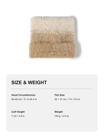 Haila - Fuzzy Gradient Knit Beanie
