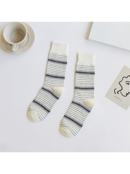 Rufia - Fine Stripe Knit Crew Socks