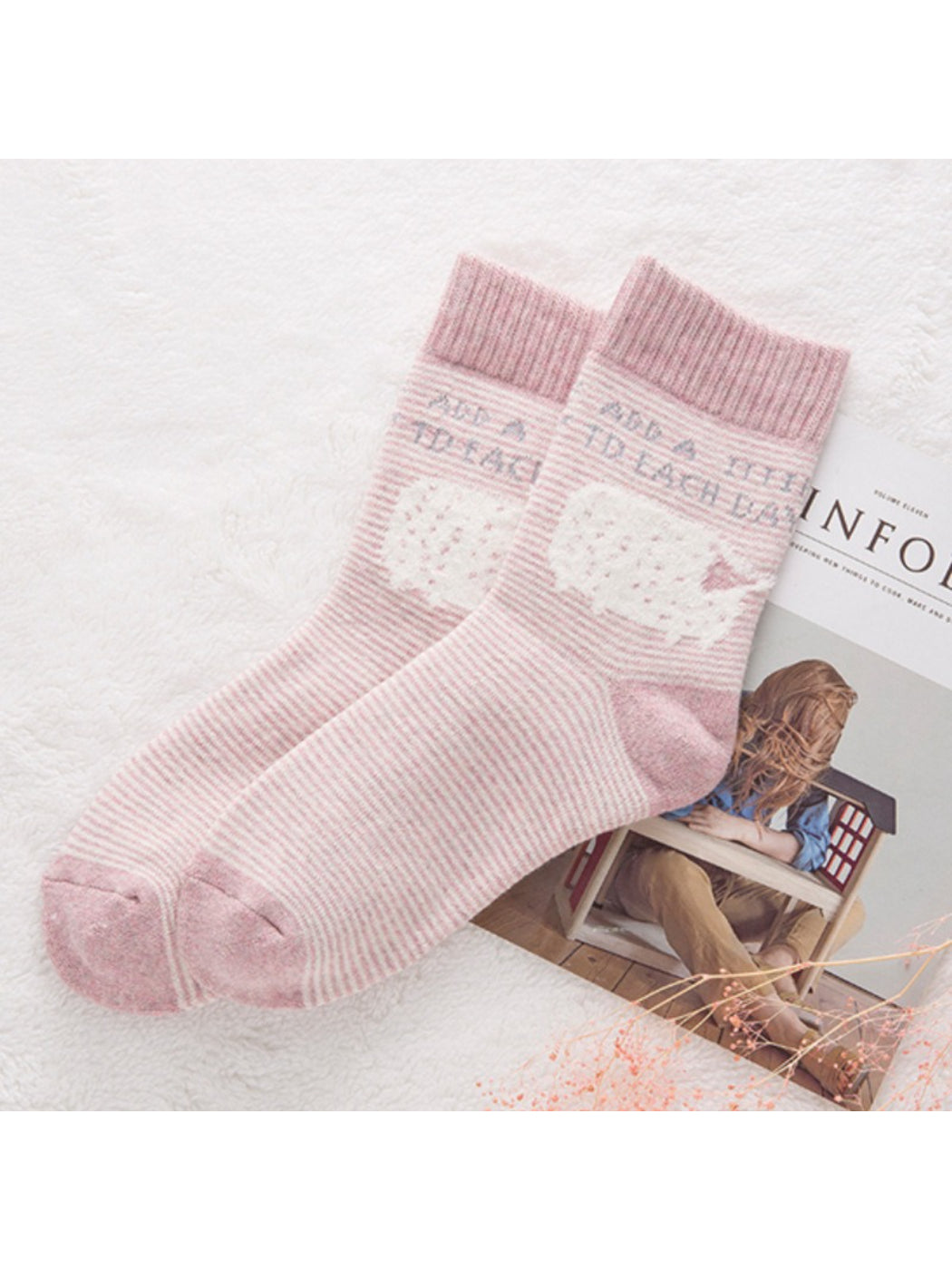 Rufia - Mixed Pattern Knit Crew Socks product image 8