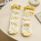 Rufia - Colorful Striped Bowknot Toweling Socks