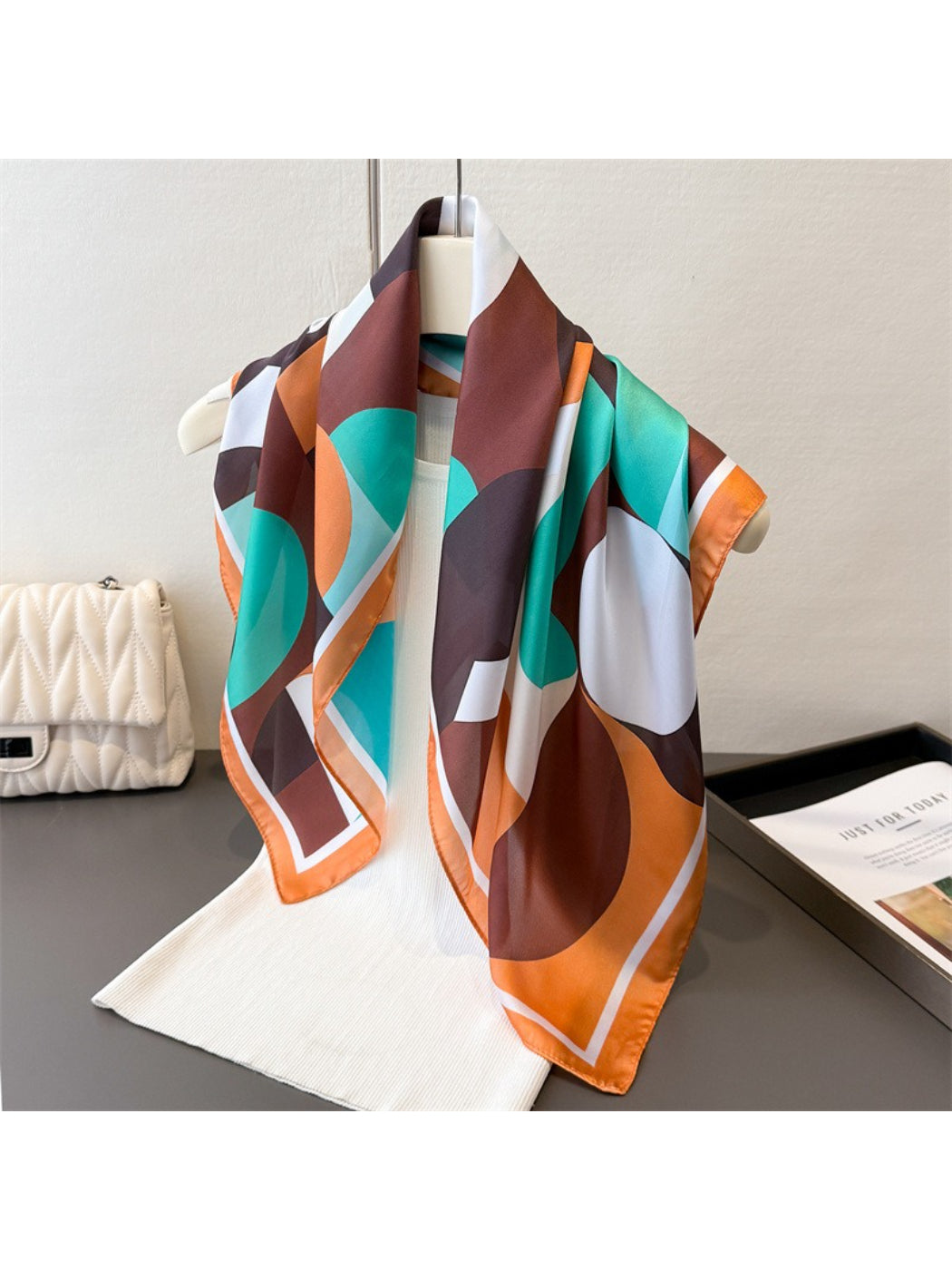 Scarvii - Modern Circle Block Print Scarf