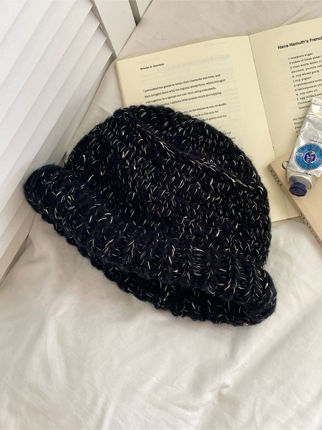 Haila - Textured Roll-Brim Knit Beanie