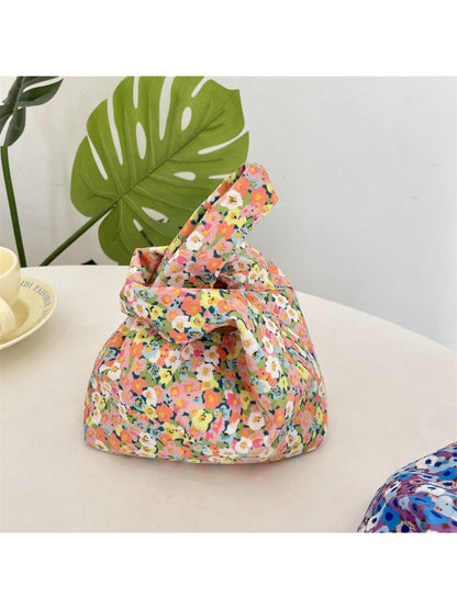 Cosbai - Floral Print Soft Mini Tote Bag