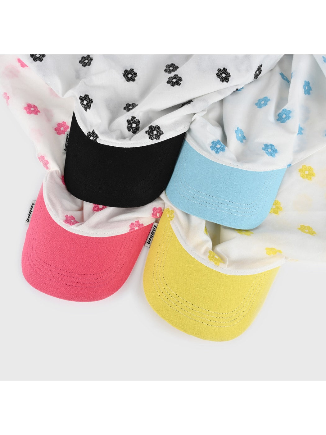 Haila - Embroidered Floral Curved Brim Headscarf Cap
