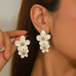 Earwish - Double Layer Flower Ear Studs - Minimalist & Elegant