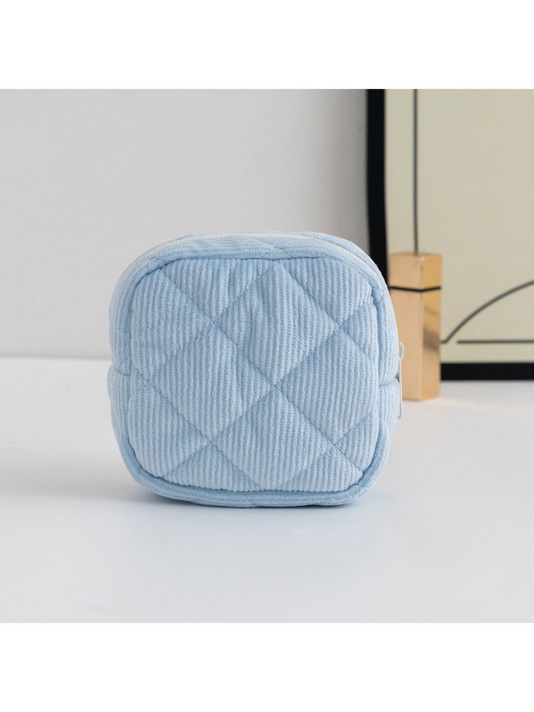 Cosbai - Portable Quilted Zipper Storage Bag