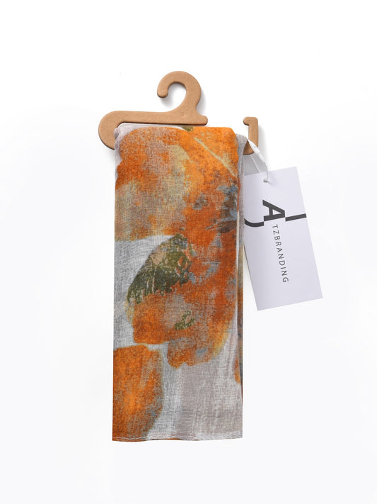 Scarvii - Soft Floral Print Spring Summer Scarf