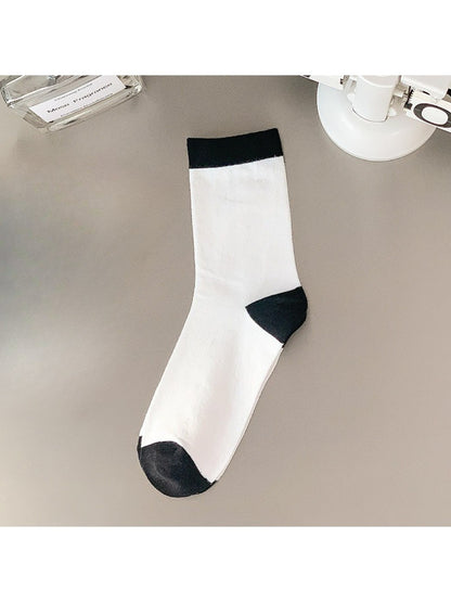 Rufia - Black and White Contrast Crew Socks product image 3