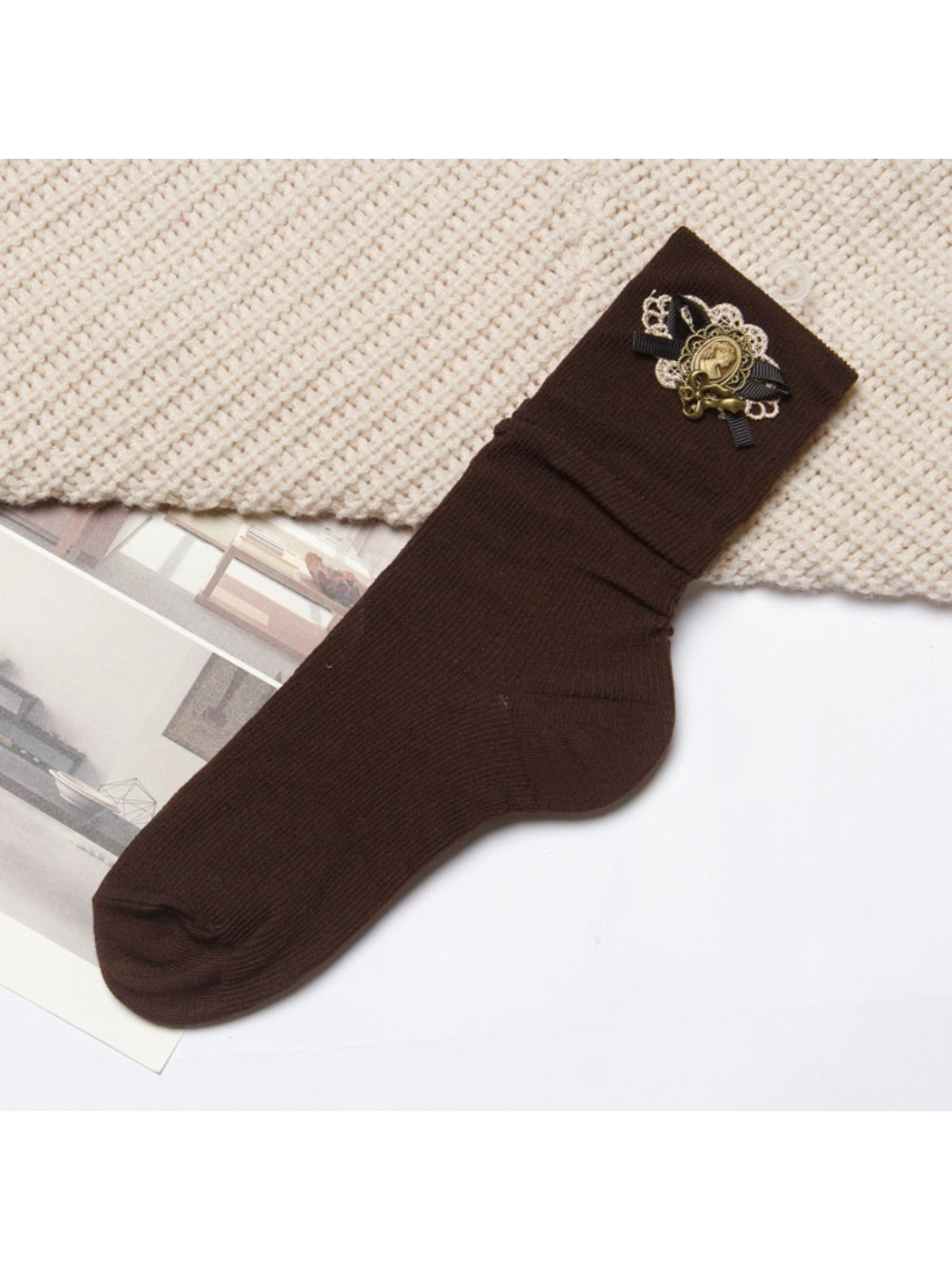 Rufia - Classic Brooch Style Decorative Socks product image 5
