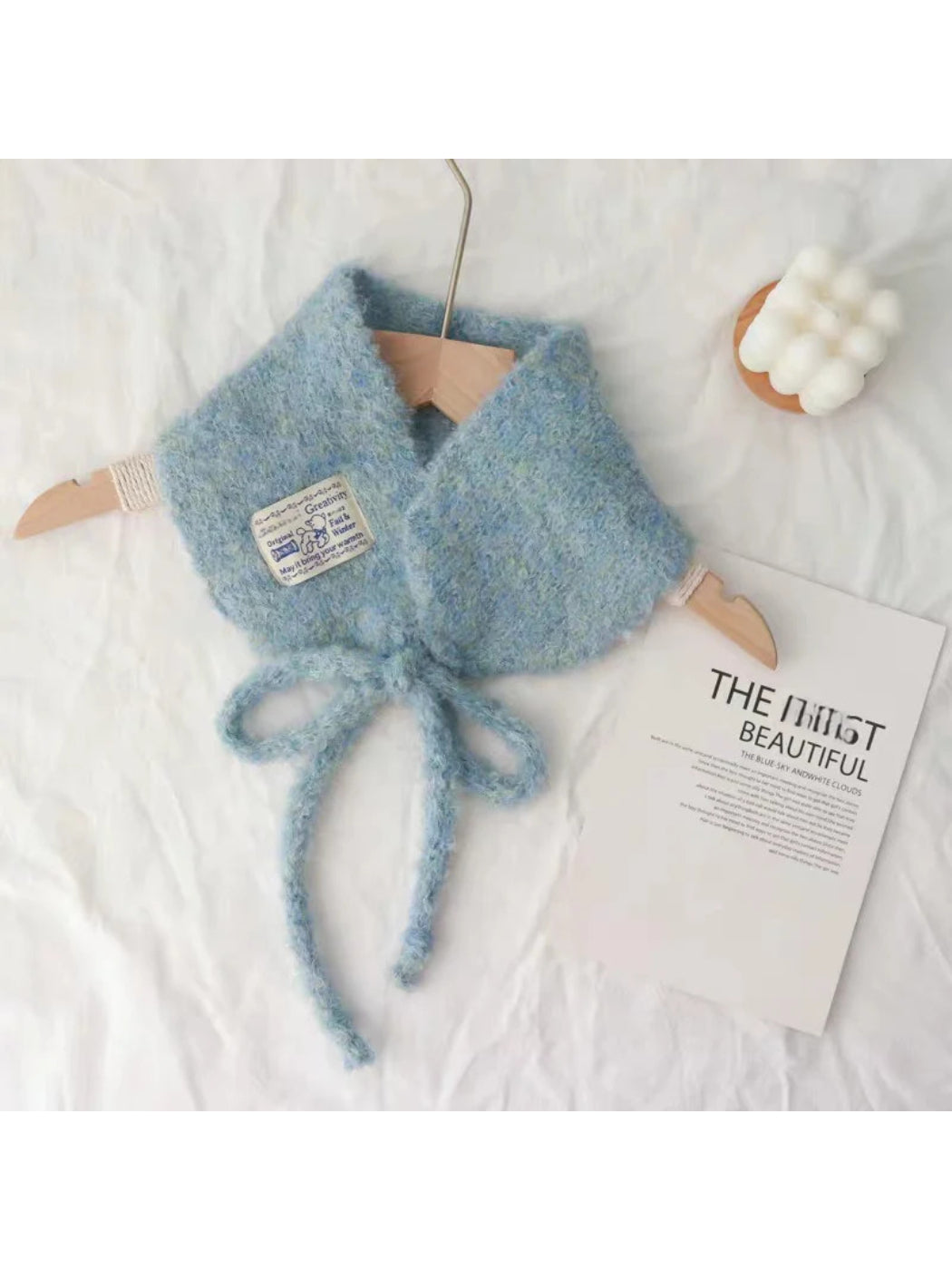 Scarvii - Soft Knit Tie Front Scarf