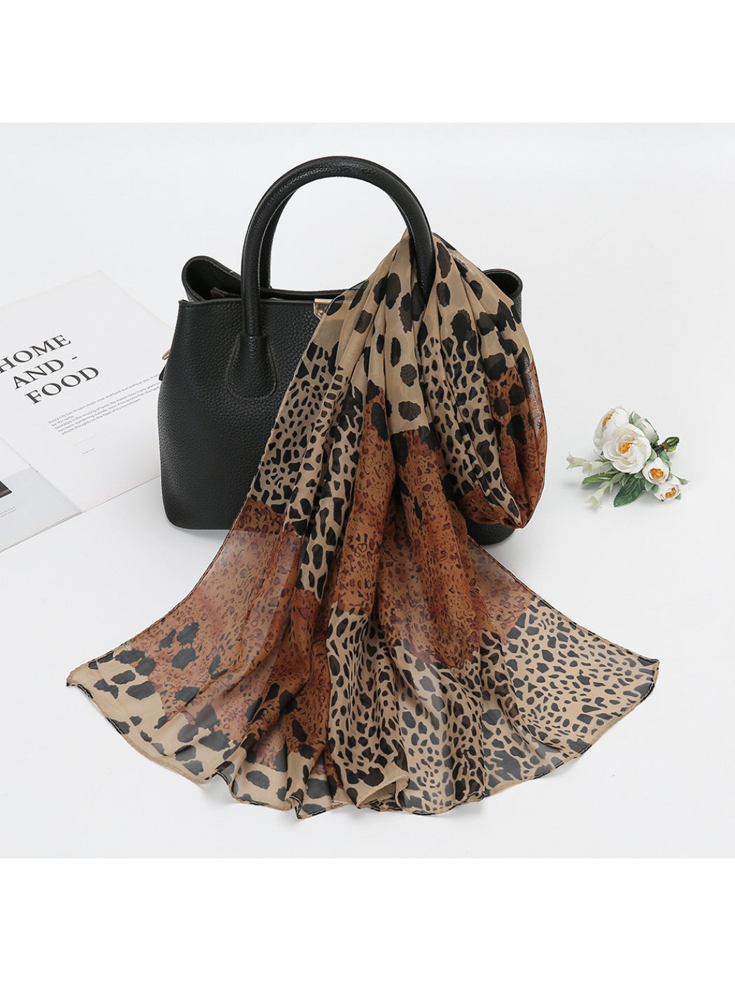 Scarvii - Leopard Fade Print Spring Summer Scarf