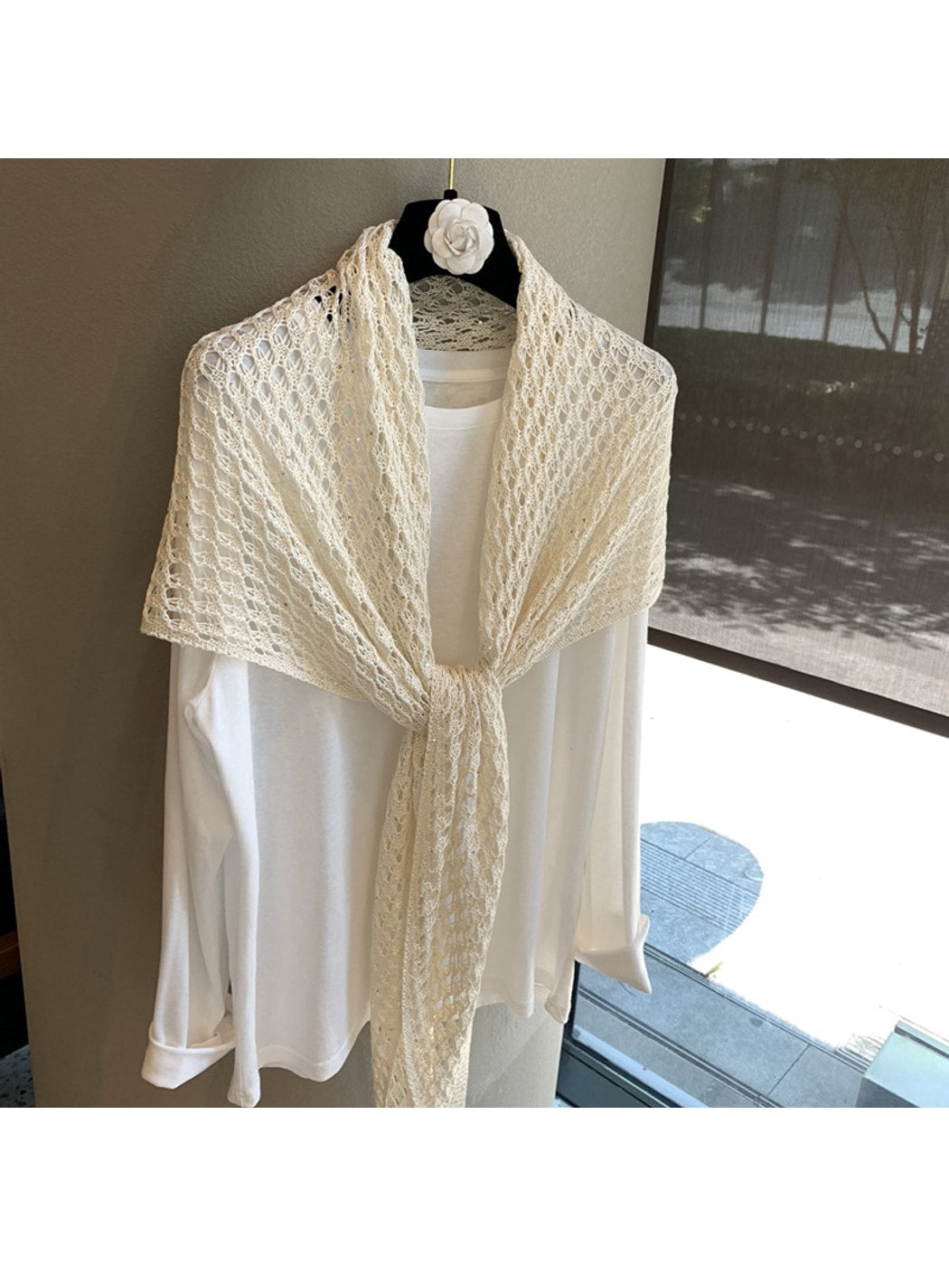 Scarvii - Elegant Sheer-Look Drape Shawl Scarf