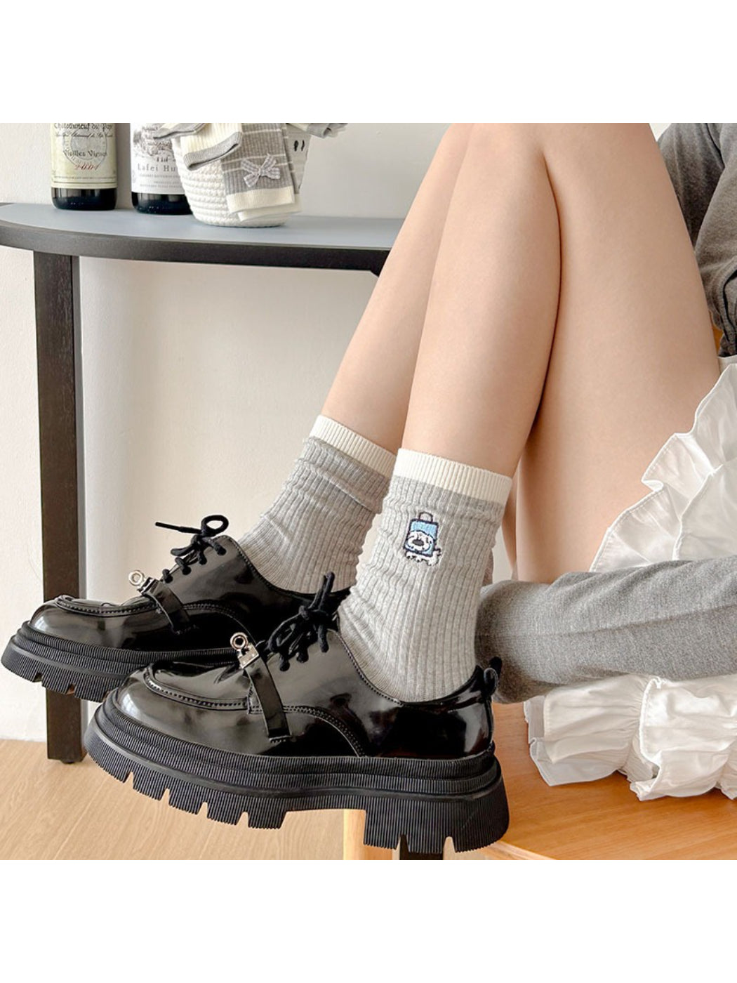 Rufia - Preppy Stripe Bow Crew Socks product image 2