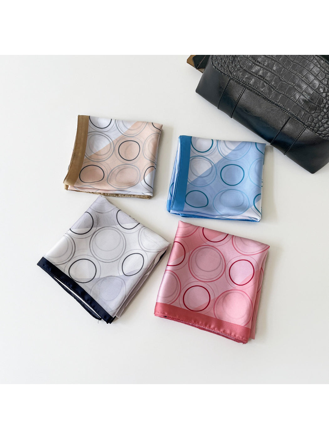 Scarvii - Minimal Circle Print Square Scarf