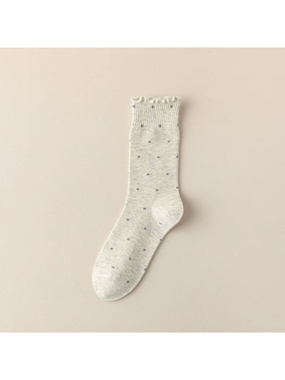 Rufia - Polka Dot Lettuce-Edge Crew Socks product image 6