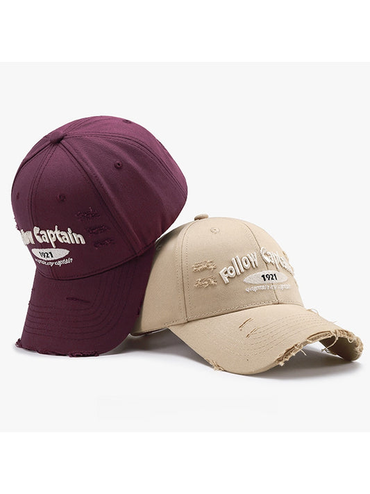 Haila - Curved Brim Letter Graphic Baseball Cap
