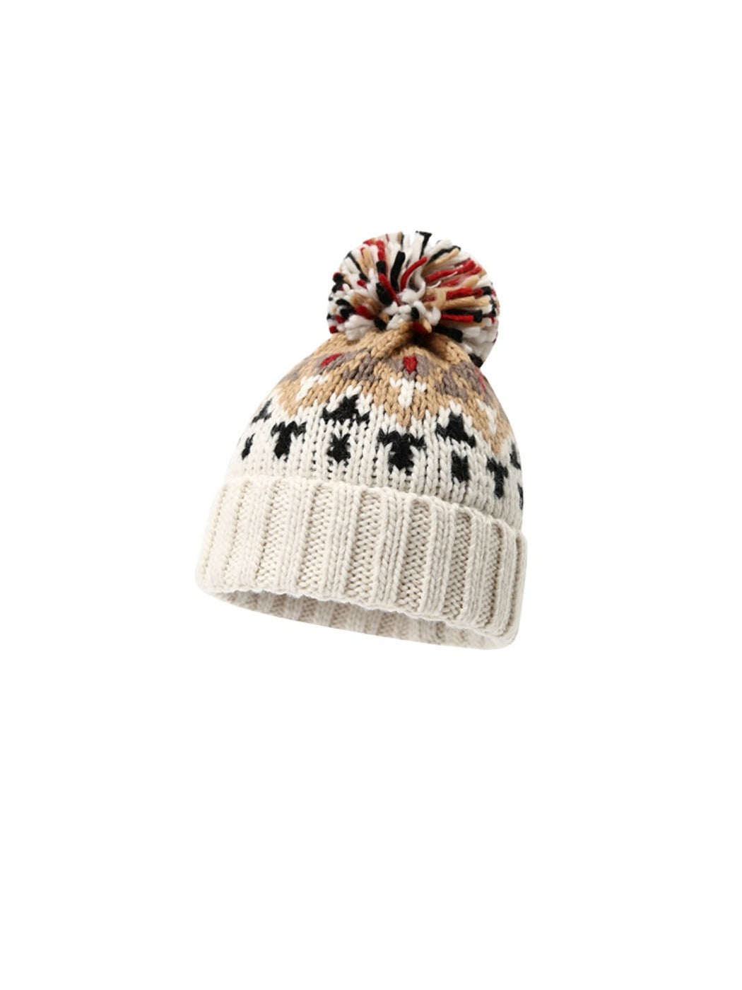 Haila - Colorful Pom Pom Knitted Beanie