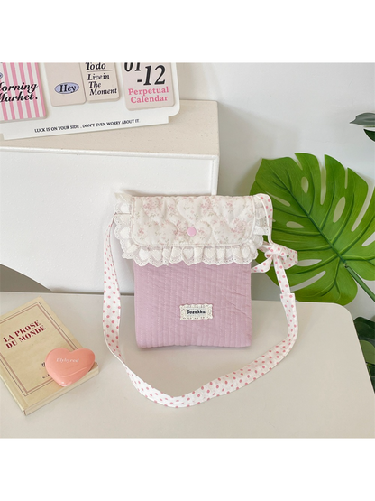 Cosbai - Lace Ruffle Crossbody Pouch