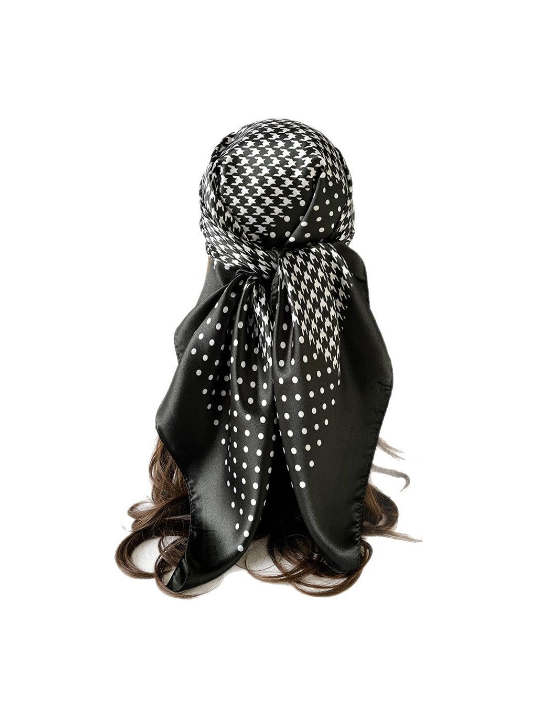 Scarvii - Houndstooth Dot Patchwork Square Scarf