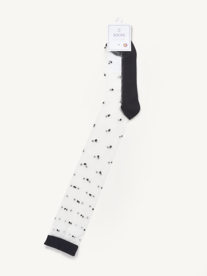 Rufia - Sheer Polka Mid Calf Socks