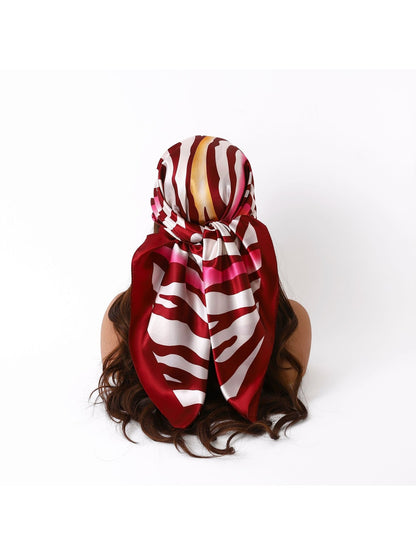 Scarvii - Zebra Print Geometric Square Scarf