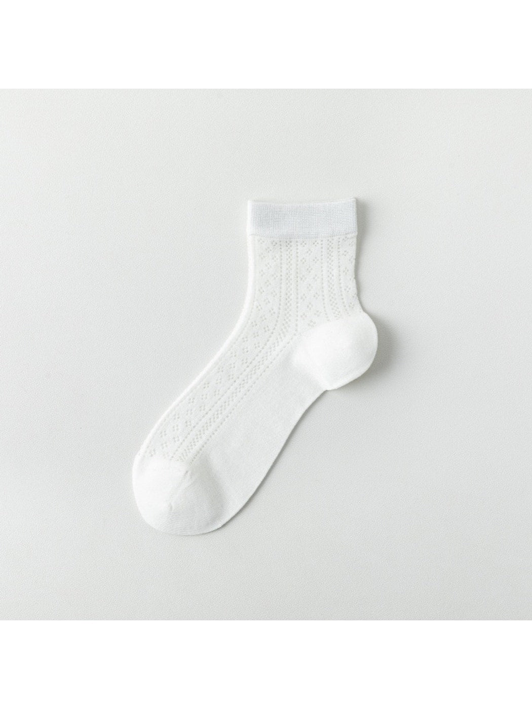 Rufia - Elegant Sheer Mesh Detail Crew Socks