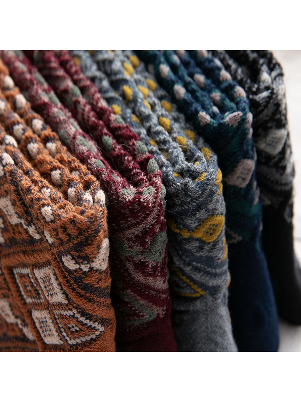 Rufia - Diamond Stitch Crew Socks