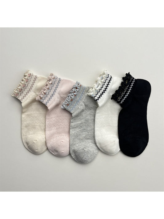 Rufia Lace Ruffle Mesh Low Cut Socks product image
