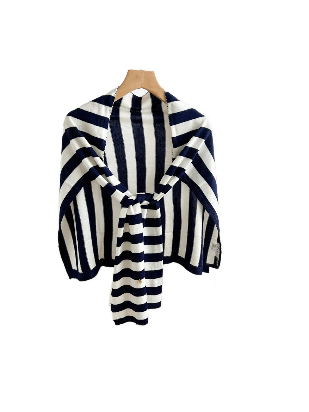 Scarvii - Striped T-Shaped Knit Scarf