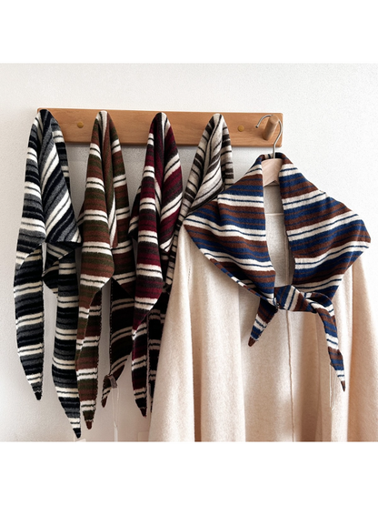 Scarvii - Striped Triangle Neck Scarf