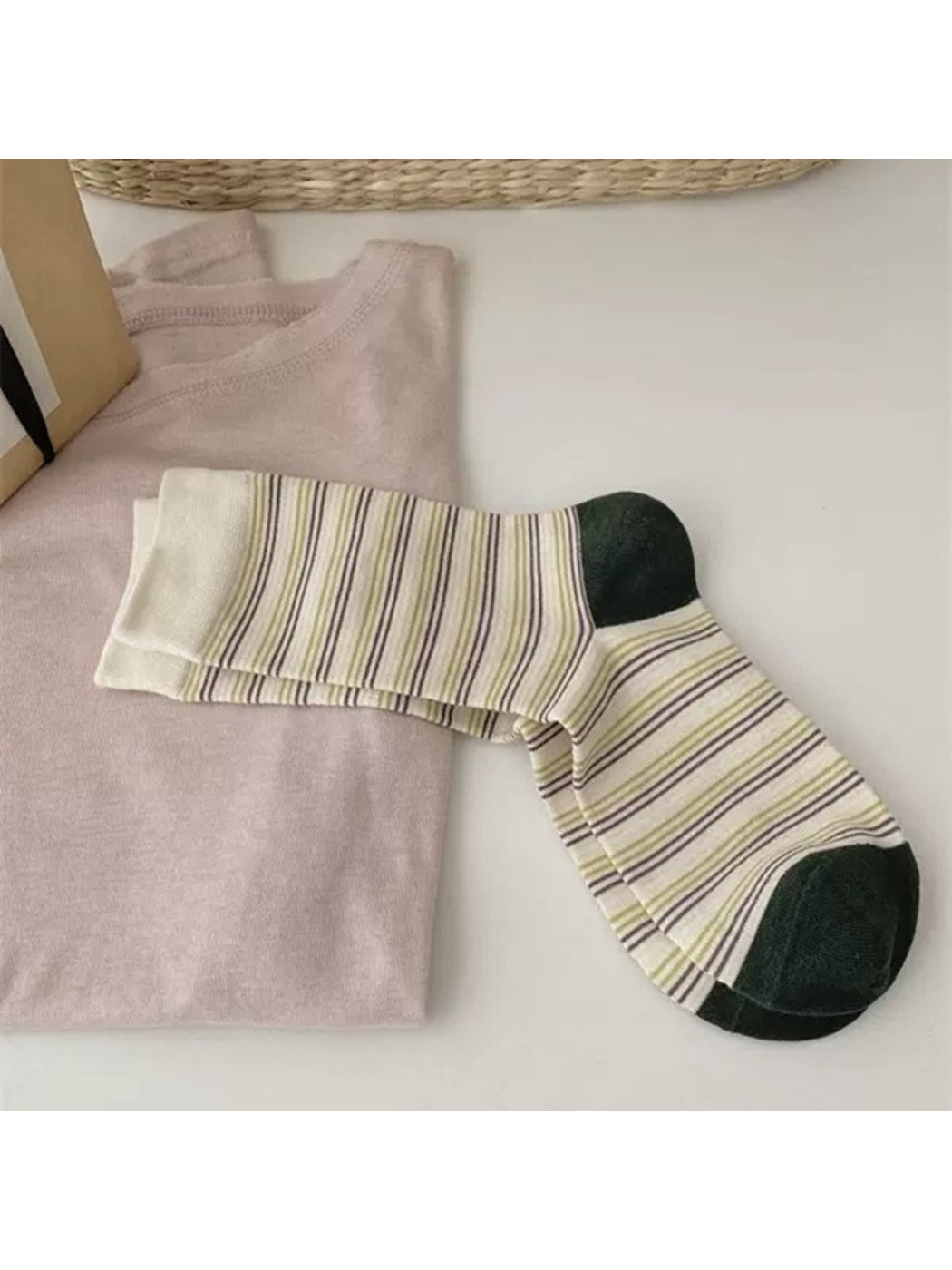 Rufia - Retro Thin Stripe Crew Socks
