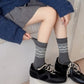 Rufia - Double-knit Mid-calf Socks with Bohemian-style