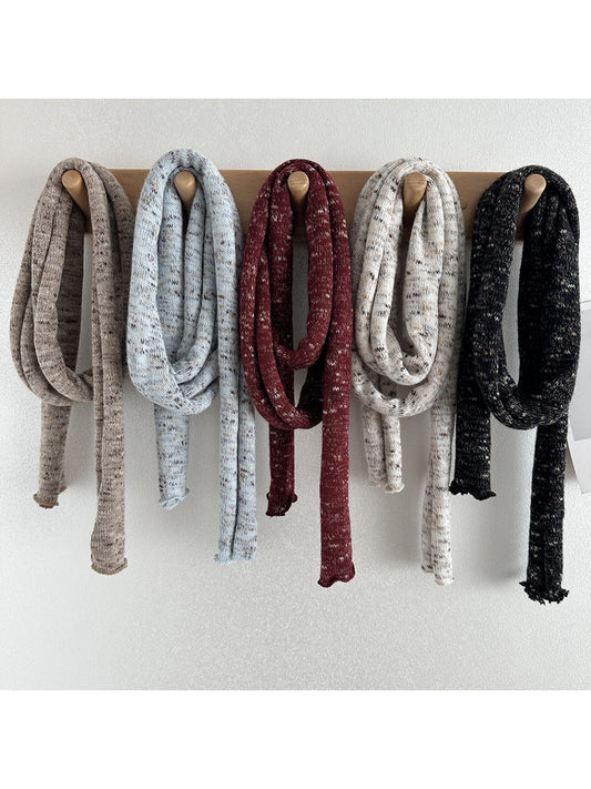 Scarvii - Winter Long Narrow Scarf with Starry Print