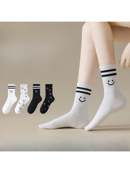 Rufia - Smiley Face Stripe Crew Socks product image 1