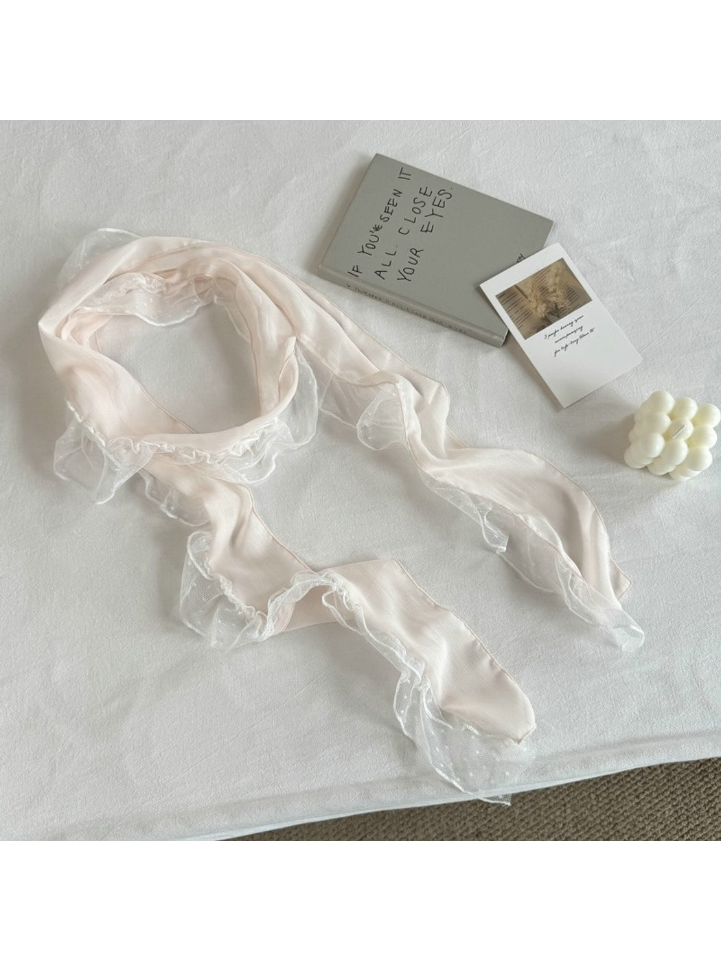 Scarvii - Lace Edge Long Spring Neck Scarf