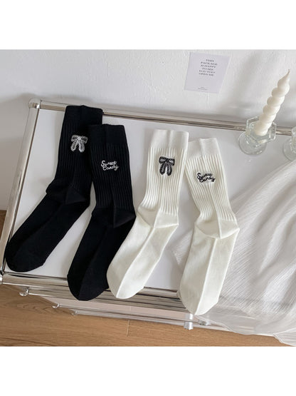Rufia - Soft Ribbon Detail Crew Socks