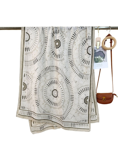 Scarvii - Geometric Print Scarf Shawl for Women