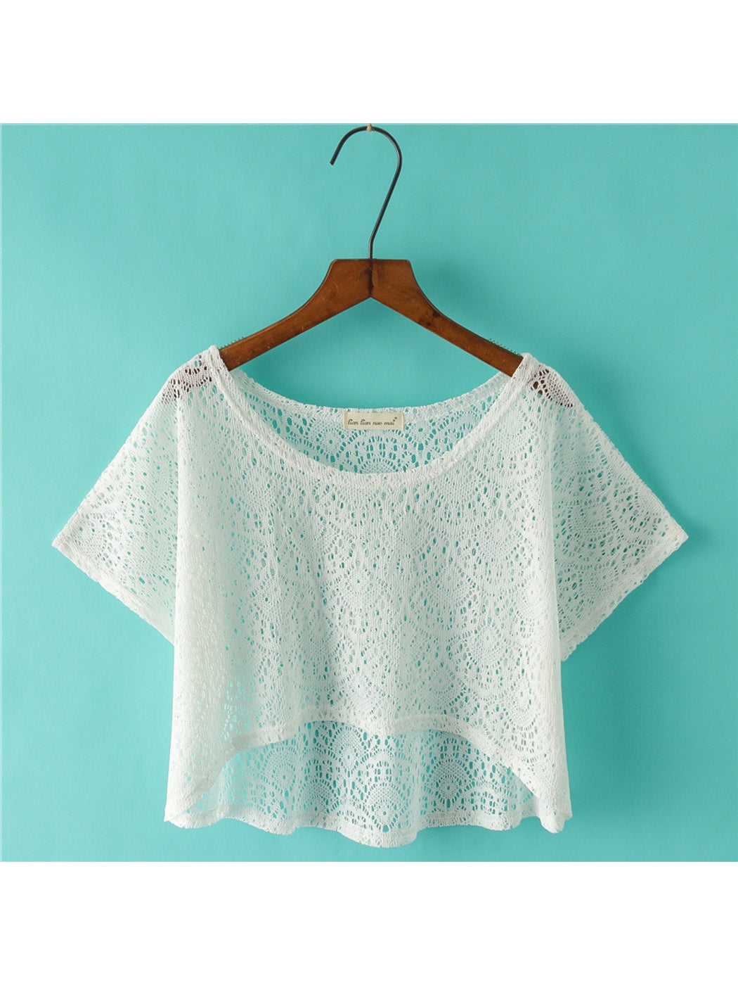 Crosa - White Loose Fit Short Beach Cover Up
