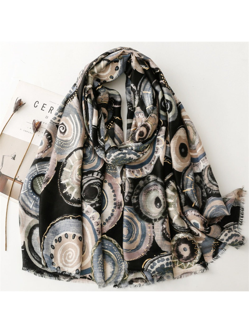Scarvii - Soft Graphic Pattern Spring Summer Scarf
