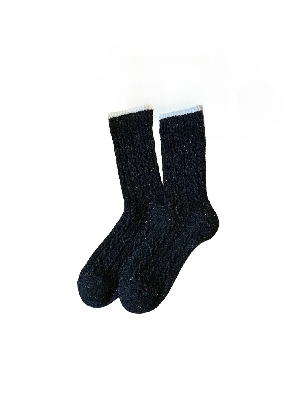 Rufia - Cable-Knit Contrast-Edge Crew Socks
