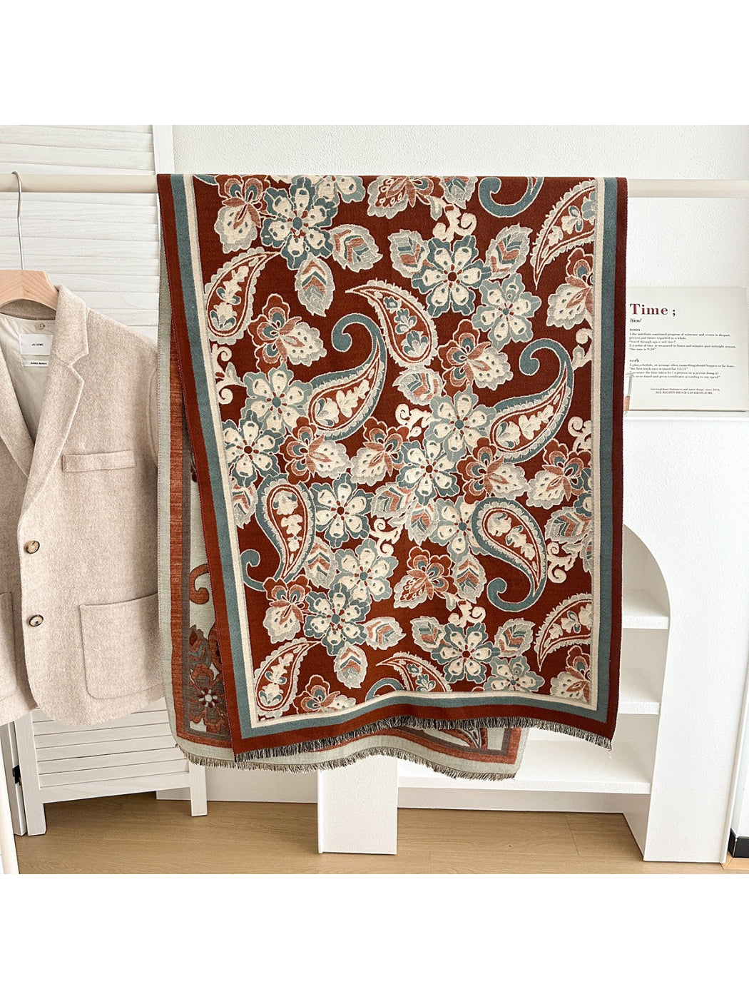 Scarvii - Floral Paisley Soft Weave Scarf