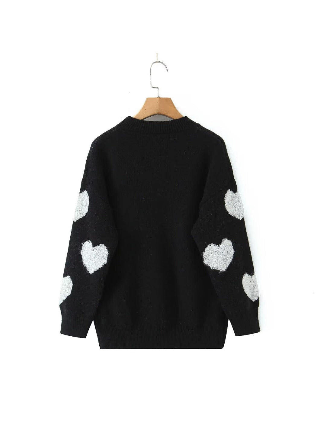 Crosa Women S Fall 3D Heart Knit Sweater accessory detail view