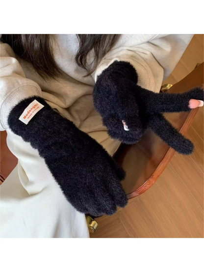 Gloving - Fuzzy Texture Cuffed Gloves