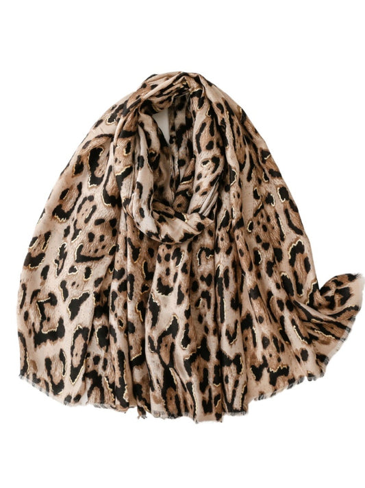 Scarvii - Classic Winter Scarf with Leopard Print