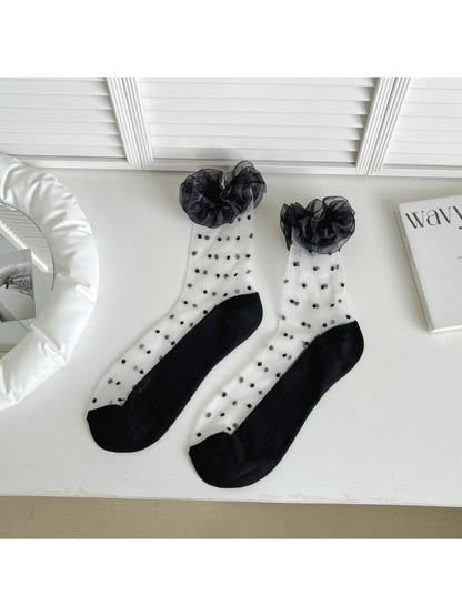 Rufia - Sheer Polka Dot Ruffle Socks product image 4