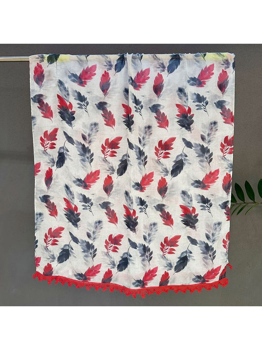 Scarvii - Elegant Feather Print Summer Wrap Scarf