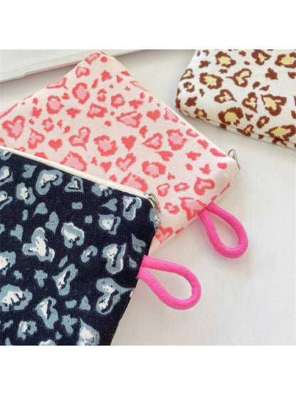 Cosbai - Coin Purse with Leopard & Cats Patterns